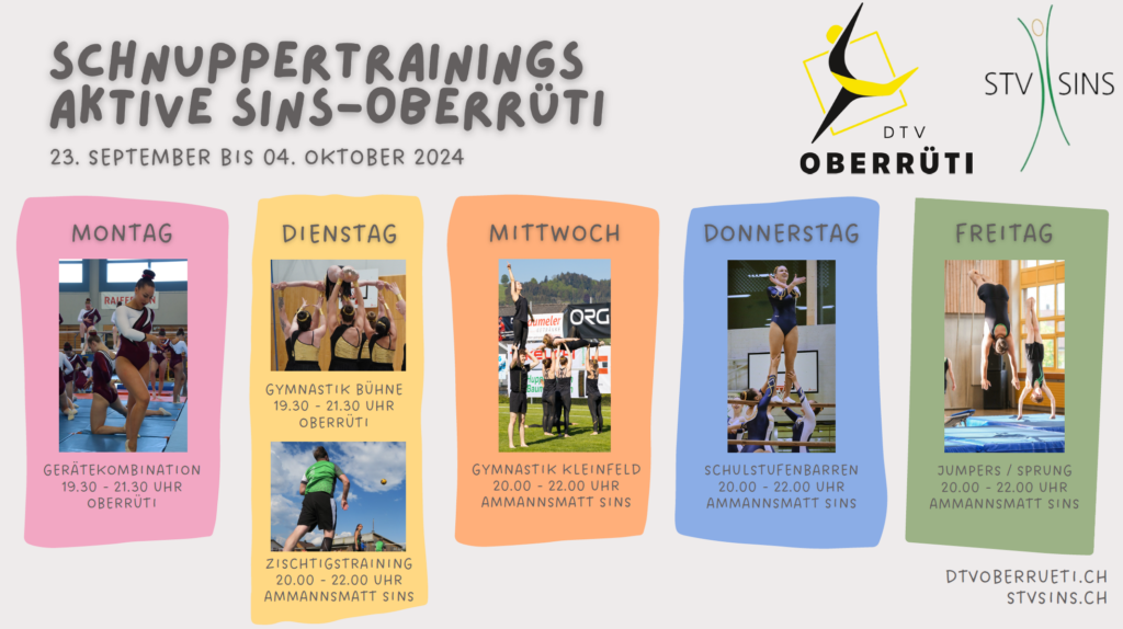 Schnuppertrainings Sins-Oberrüt